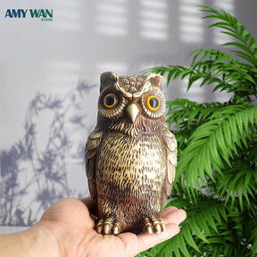 Decorative Owl Realistic Animal Scarecrow Decor Lawn Garden Miniatures Figurine Home and Garden